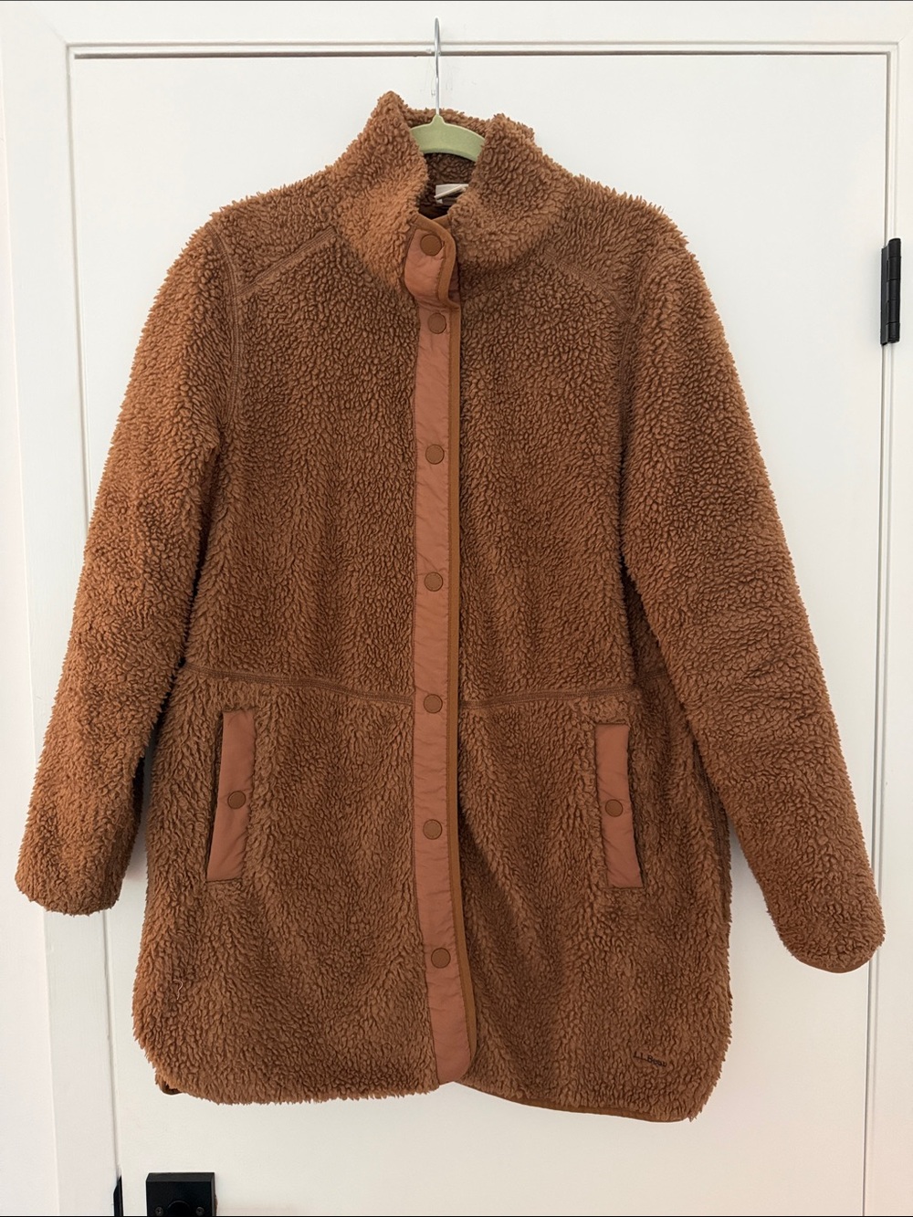 L.L. Bean sherpa fleece Coat in Warm Brown